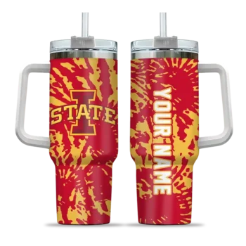 custom iowa state cyclones burst swirl red curved tumbler best selling.webp