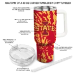 custom iowa state cyclones burst swirl red curved tumbler best selling.webp
