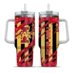 custom iowa state cyclones claw cut red black curved tumbler best selling.webp