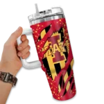 custom iowa state cyclones claw cut red black curved tumbler best selling.webp