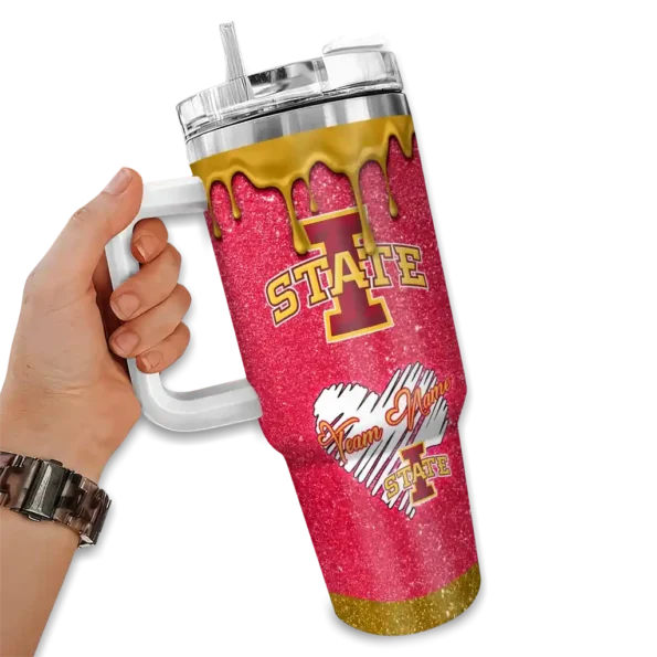 custom iowa state cyclones heart helmet motif red curved tumbler fashion forward.webp