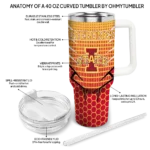 custom iowa state cyclones hex texture red curved tumbler best selling.webp
