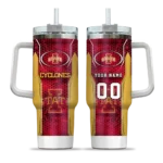 custom iowa state cyclones hexagon armor red curved tumbler best selling.webp