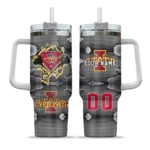 custom iowa state cyclones superman shield red gray curved tumbler best selling.webp
