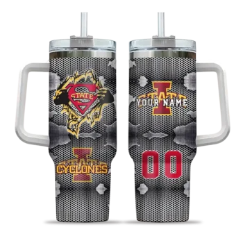 custom iowa state cyclones superman shield red gray curved tumbler best selling.webp