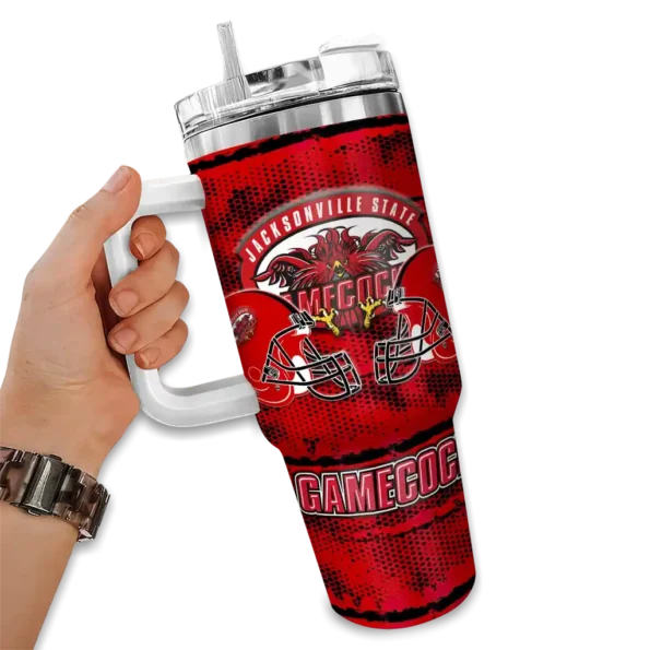 custom jacksonville state gamecocks honey streaks red curved tumbler fashion forward.webp