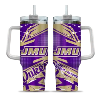 custom james madison dukes abstract paths purple curved tumbler best selling.webp