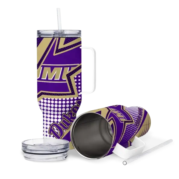 custom james madison dukes arrow burst purple curved tumbler high quality.webp