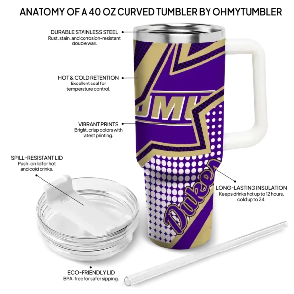 custom james madison dukes arrow burst purple curved tumbler new arrival.webp