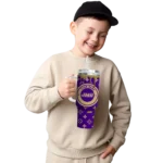 custom james madison dukes bullseye drips purple curved tumbler best selling.webp