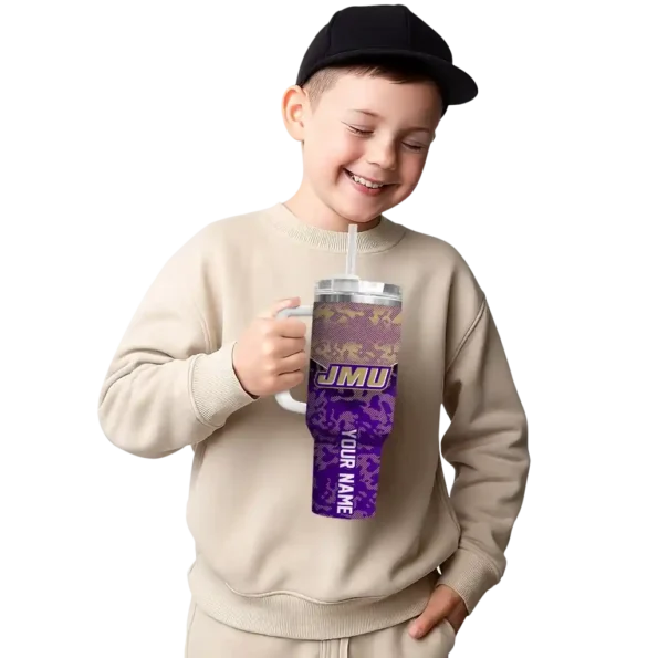 custom james madison dukes chevron stripe purple curved tumbler latest model.webp