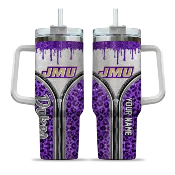 custom james madison dukes leopard zipper purple curved tumbler best selling.webp