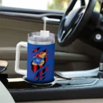 custom kansas jayhawks claw cut blue black curved tumbler best selling.webp