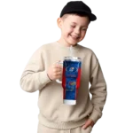 custom kansas jayhawks hexagon armor blue curved tumbler best selling.webp