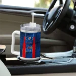custom kansas jayhawks hexagon armor blue curved tumbler best selling.webp
