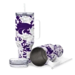 custom kansas state wildcats camo mashup purple white curved tumbler best selling.webp