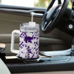 custom kansas state wildcats camo mashup purple white curved tumbler best selling.webp