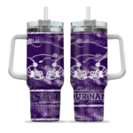 custom kansas state wildcats honey streaks purple curved tumbler best selling.webp