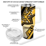 custom kennesaw state owls arrow burst gold curved tumbler best selling.webp