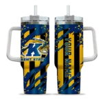 custom kent state golden flashes claw cut navy blue black curved tumbler best selling.webp