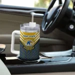 custom kent state golden flashes hex texture navy blue curved tumbler best selling.webp