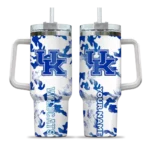custom kentucky wildcats camo mashup blue white curved tumbler best selling.webp