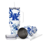 custom kentucky wildcats camo mashup blue white curved tumbler best selling.webp