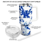 custom kentucky wildcats camo mashup blue white curved tumbler best selling.webp