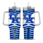 custom kentucky wildcats chevron layers blue curved tumbler best selling.webp