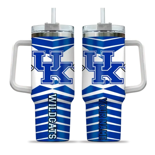 custom kentucky wildcats chevron layers blue curved tumbler best selling.webp