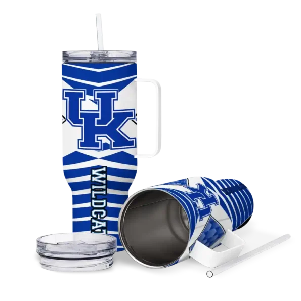 custom kentucky wildcats chevron layers blue curved tumbler high quality.webp