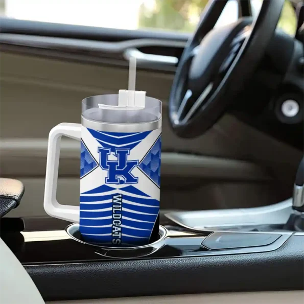 custom kentucky wildcats chevron layers blue curved tumbler trendy.webp