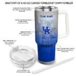custom kentucky wildcats gradient dots blue curved tumbler best selling.webp
