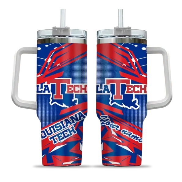 custom la tech abstract paths blue curved tumbler best selling.webp