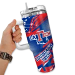 custom la tech abstract paths blue curved tumbler best selling.webp