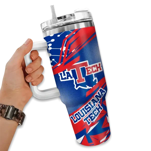 custom la tech abstract paths blue curved tumbler fashion forward.webp