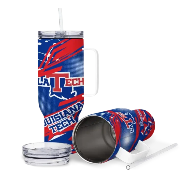 custom la tech abstract paths blue curved tumbler high quality.webp