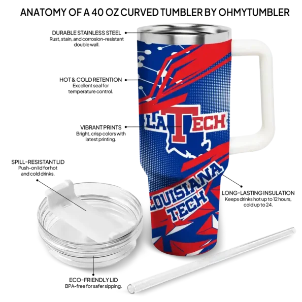 custom la tech abstract paths blue curved tumbler new arrival.webp