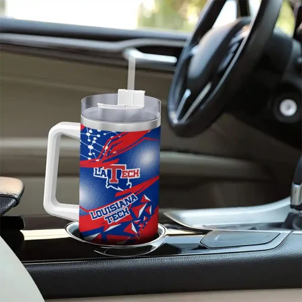 custom la tech abstract paths blue curved tumbler trendy.webp