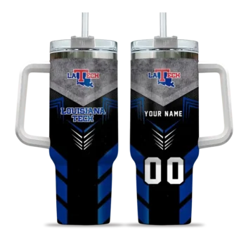 custom la tech arrow armor blue black curved tumbler best selling.webp