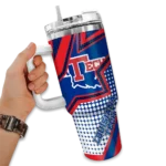 custom la tech arrow burst blue curved tumbler best selling.webp