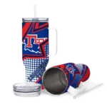custom la tech arrow burst blue curved tumbler best selling.webp