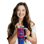 custom la tech bullseye drips blue curved tumbler best selling.webp