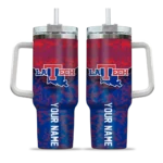 custom la tech chevron stripe blue curved tumbler best selling.webp