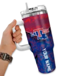 custom la tech chevron stripe blue curved tumbler best selling.webp