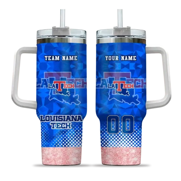 custom la tech geometric prism blue curved tumbler best selling.webp