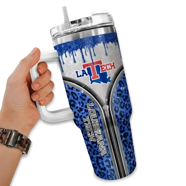 custom la tech leopard zipper blue curved tumbler fashion forward.webp