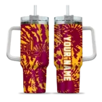 custom louisiana monroe warhawks burst swirl red curved tumbler best selling.webp