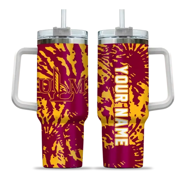 custom louisiana monroe warhawks burst swirl red curved tumbler best selling.webp