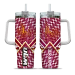 custom louisiana monroe warhawks chevron angle red curved tumbler best selling.webp